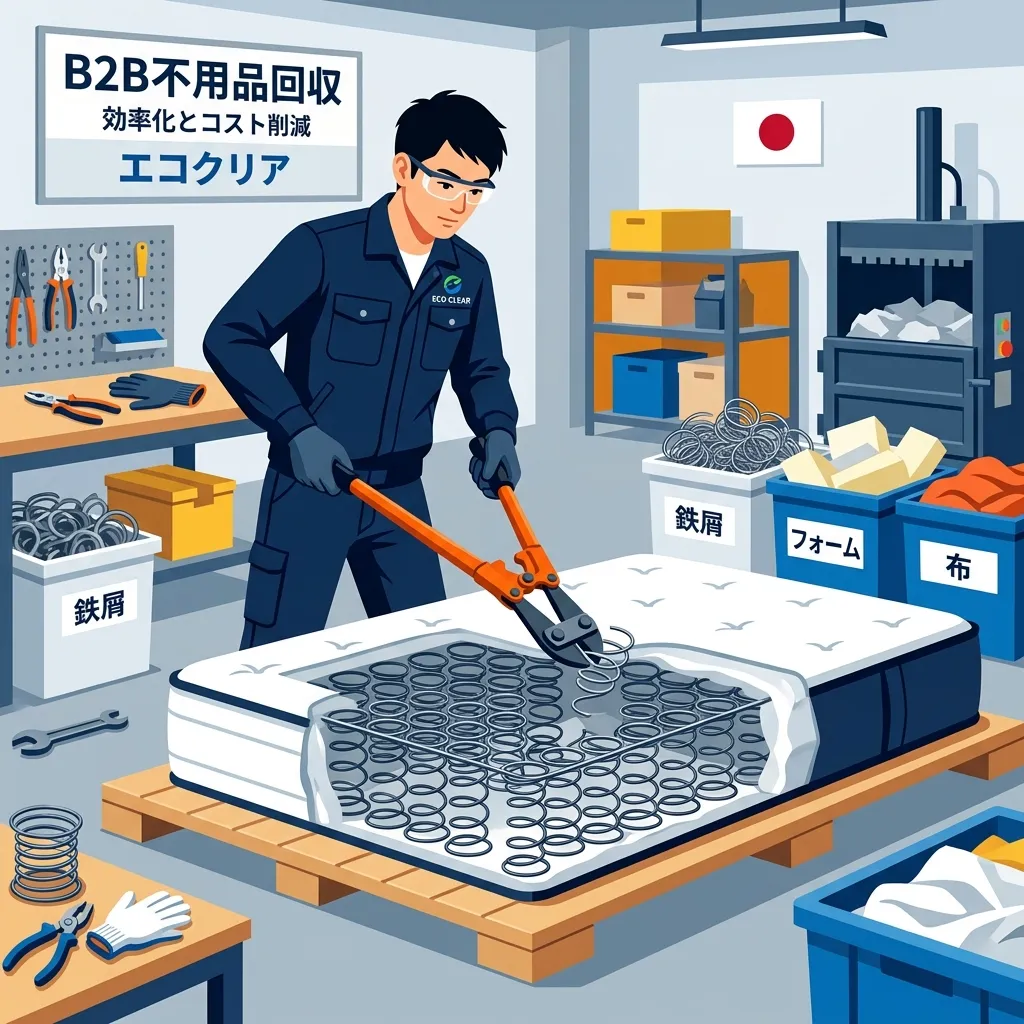 スプリングマットレス解体